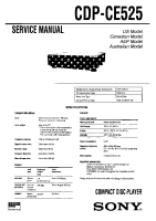 Sony CDP-CE525 - Service Manual 